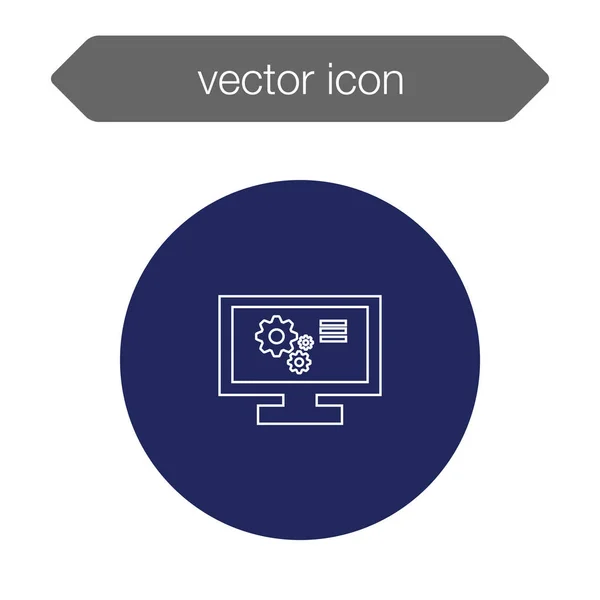 Chart on presentation board icon — Stock Vector