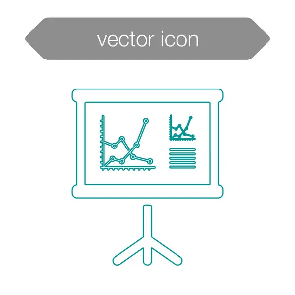 Ikone der Präsentationstafel — Stockvektor
