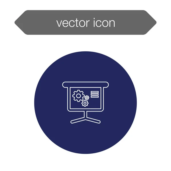 Gráfico en el icono del tablero de presentación — Archivo Imágenes Vectoriales