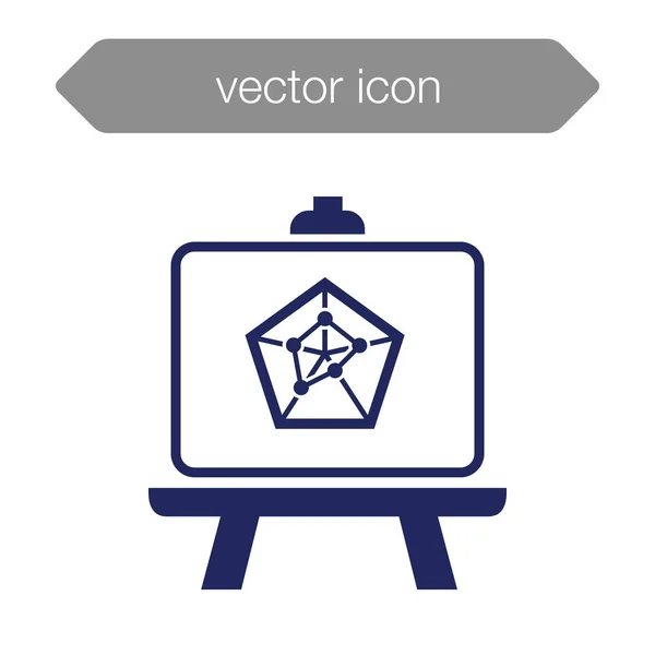 Presentation styrelsen ikonen. Diagram — Stock vektor