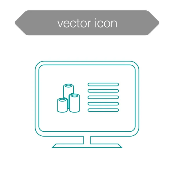 Presentation board icon — Stock Vector