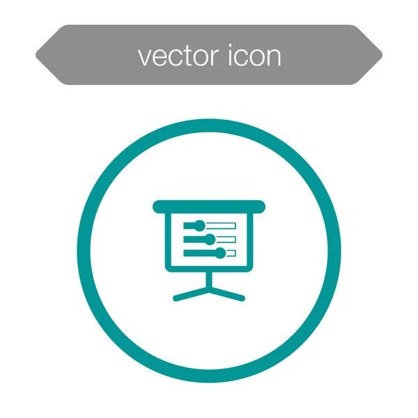 Präsentationstafel-Symbol. Grafik — Stockvektor