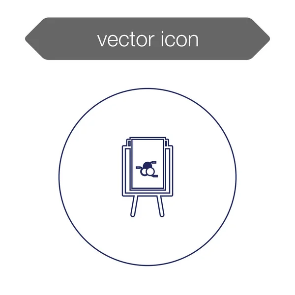 Graphique sur l'icône du tableau de présentation — Image vectorielle