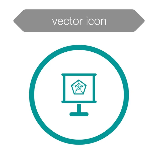 Icono del tablero de presentación — Vector de stock