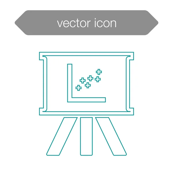 Значок доски презентации — стоковый вектор