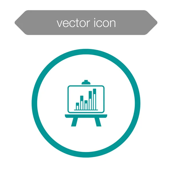 Bemutató board ikont. Diagram — Stock Vector