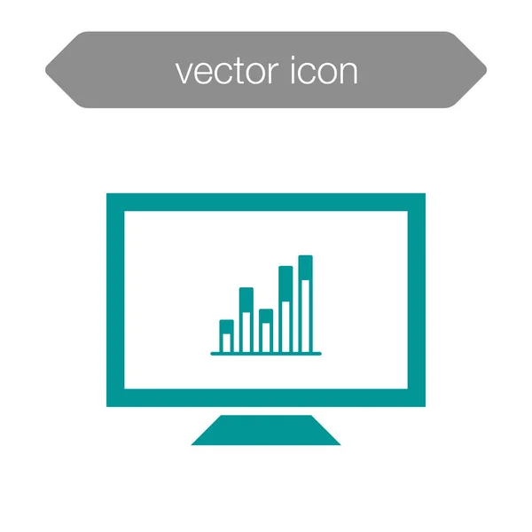 Grafiek op het pictogram van de Raad van bestuur van presentatie — Stockvector