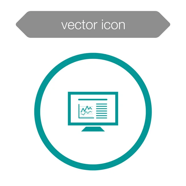 Ícone do quadro de apresentação. Gráfico — Vetor de Stock