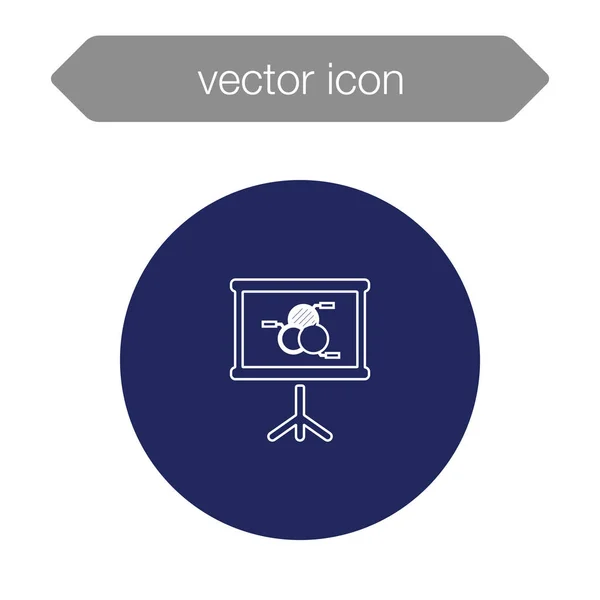 Diagramm auf der Präsentationstafel — Stockvektor