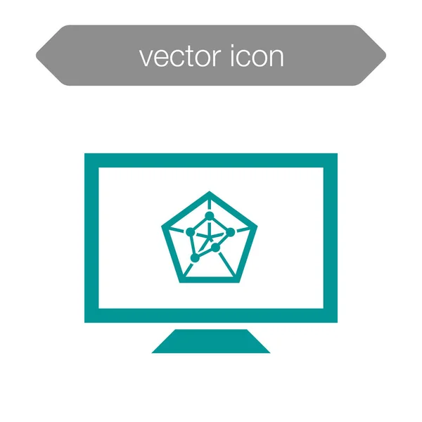 Gráfico en el icono del tablero de presentación — Vector de stock