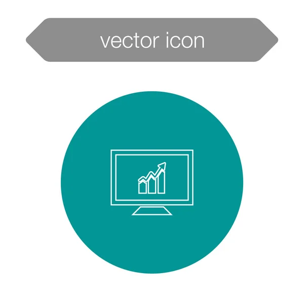 Diagramm auf der Präsentationstafel — Stockvektor