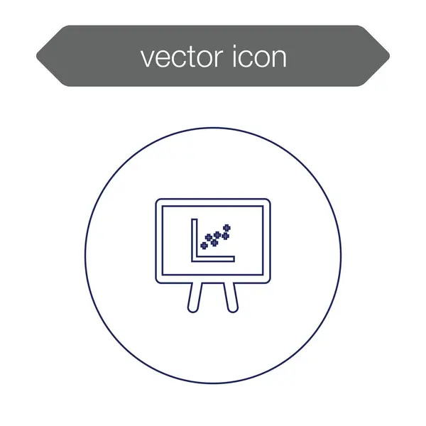 Diagramm auf der Präsentationstafel — Stockvektor