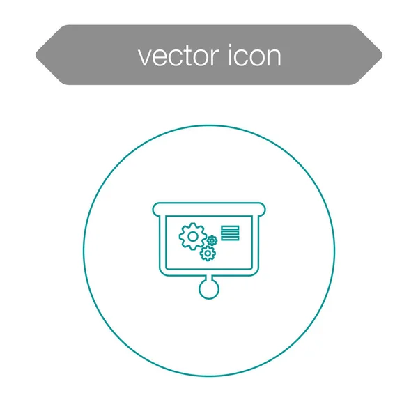 Gráfico en el icono del tablero de presentación — Archivo Imágenes Vectoriales