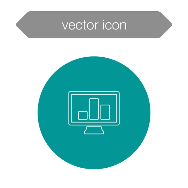 Diagramm auf der Präsentationstafel — Stockvektor