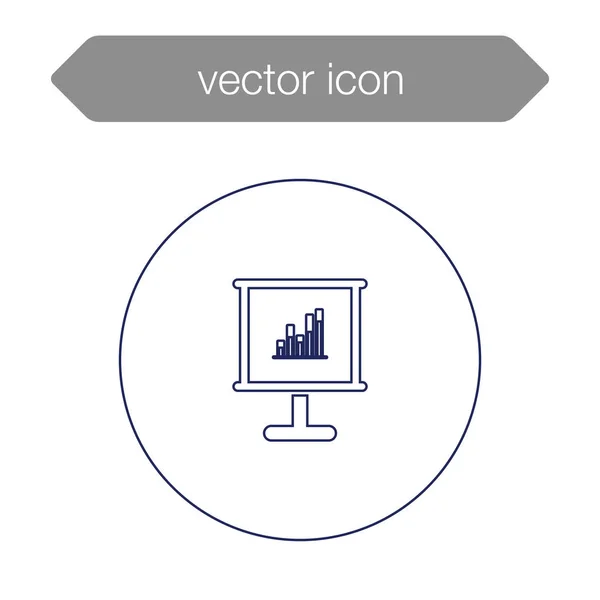 Diagramm auf der Präsentationstafel — Stockvektor