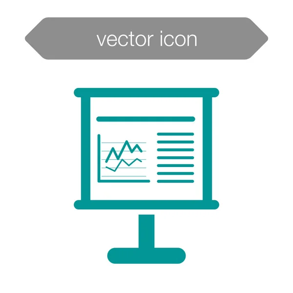 Presentation board icon. — Stock Vector