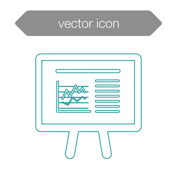 Icône de tableau de présentation — Image vectorielle