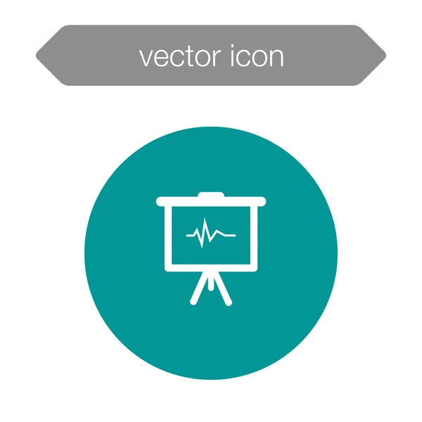 Presentation board icon — Stock Vector