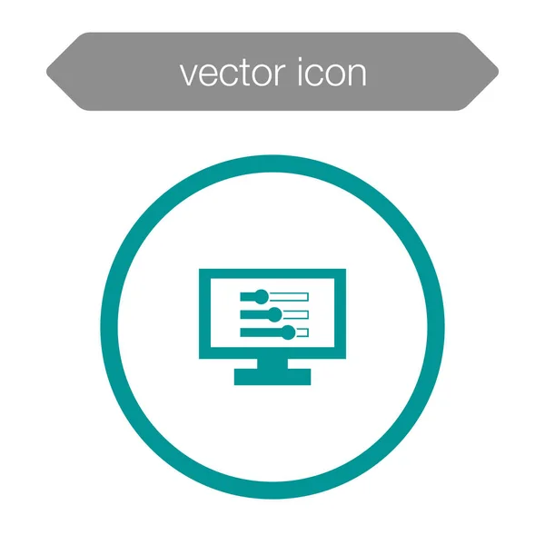 Icono del tablero de presentación. Gráfico — Vector de stock