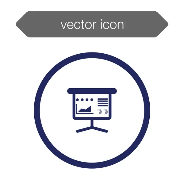 Presentatie bord pictogram — Stockvector