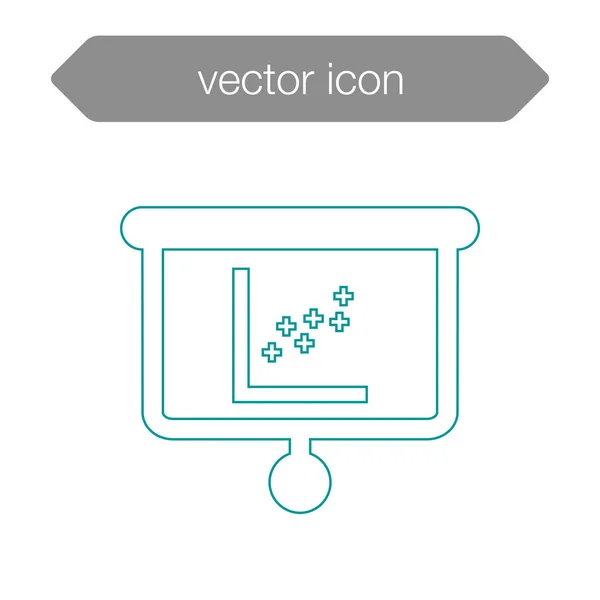 Presentationstavla ikon — Stock vektor