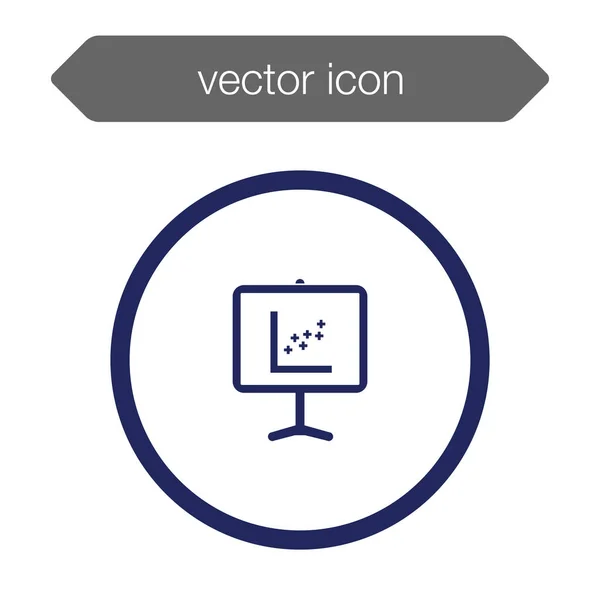 Presentatie bord pictogram — Stockvector