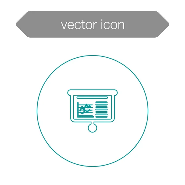 Graphique sur l'icône du tableau de présentation — Image vectorielle