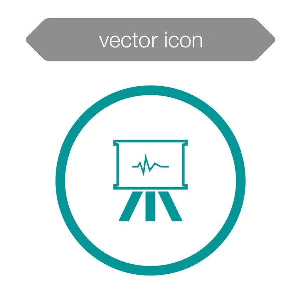 Presentation board icon. Chart — Stock Vector