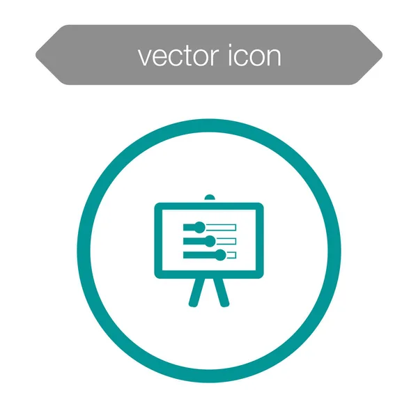 Bemutató board ikont. Diagram — Stock Vector