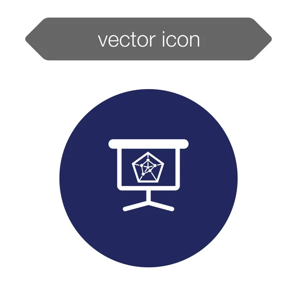 Icono del tablero de presentación — Vector de stock