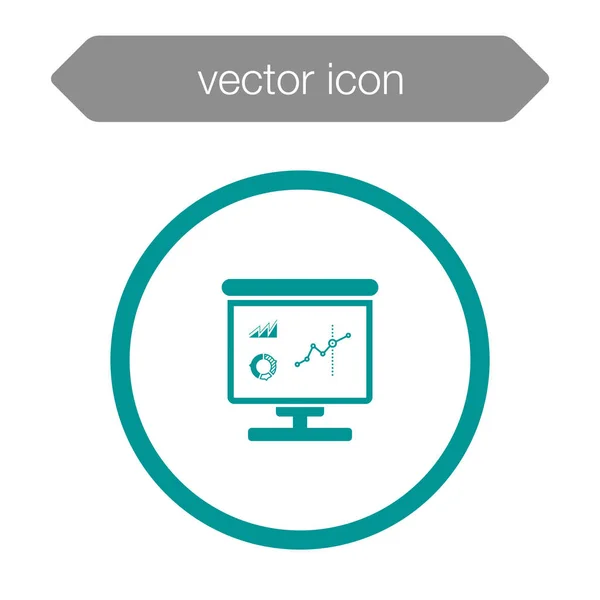 Icône de tableau de présentation — Image vectorielle