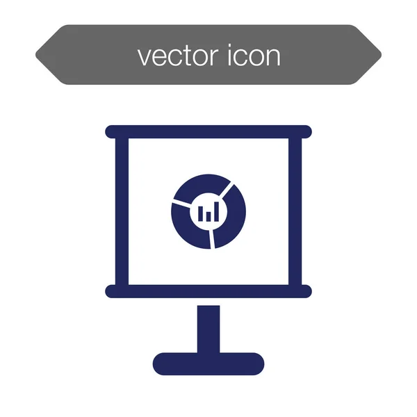 Presentation board icon. Chart — Stock Vector