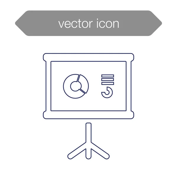 Значок доски презентации — стоковый вектор