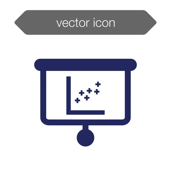 Icono del tablero de presentación. Gráfico — Vector de stock