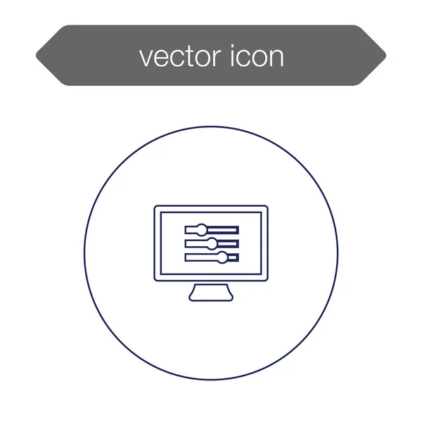 Gráfico en el icono del tablero de presentación — Vector de stock