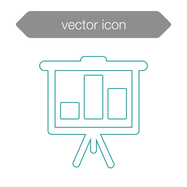 Значок доски презентации — стоковый вектор