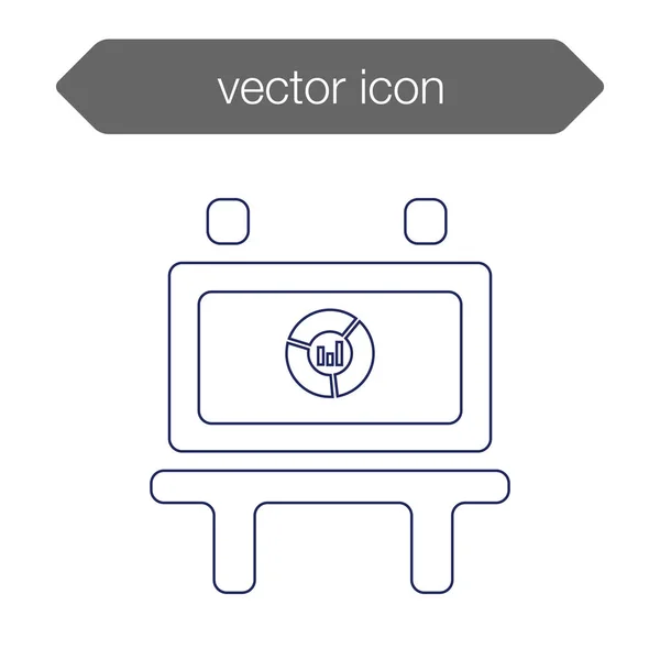 프레젠테이션 보드 아이콘 — 스톡 벡터