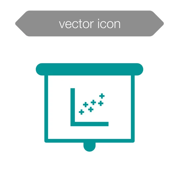 Icono del tablero de presentación. Gráfico — Vector de stock