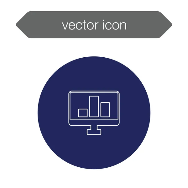 Diagramm auf der Präsentationstafel — Stockvektor