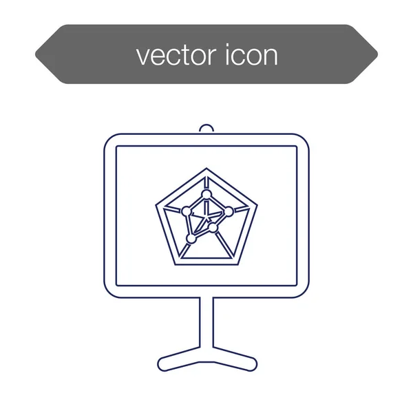 Presentation board icon — Stock Vector