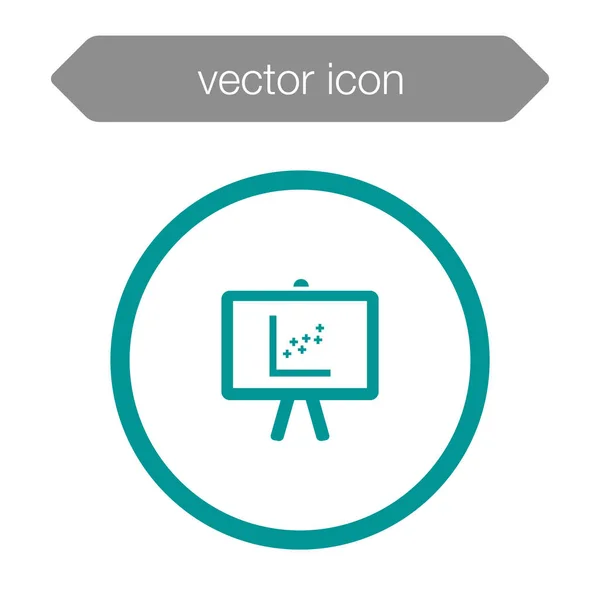 Presentation styrelsen ikonen. Diagram — Stock vektor