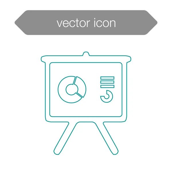 Presentation board icon — Stock Vector