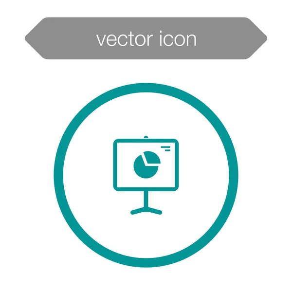 Präsentationstafel-Symbol. Grafik — Stockvektor