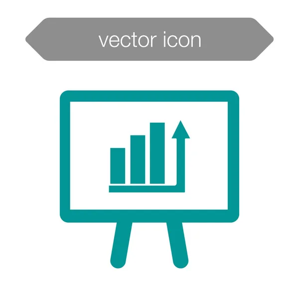 Presentation board icon. Chart — Stock Vector