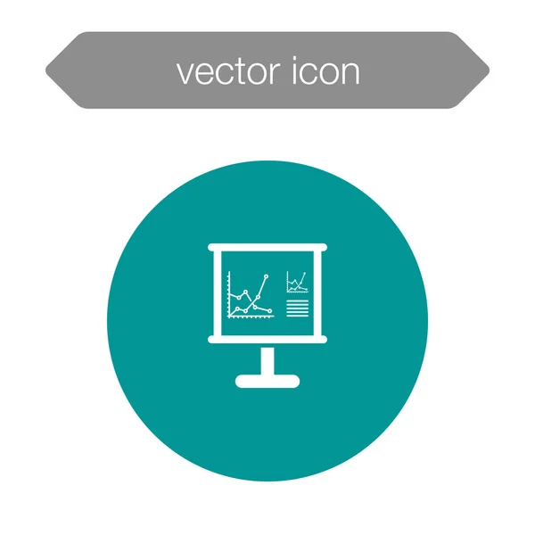 Ícone da placa de apresentação — Vetor de Stock