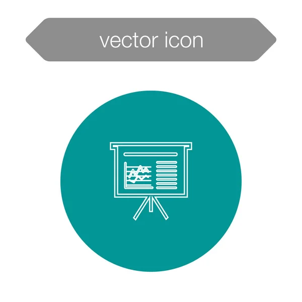 Diagramm auf der Präsentationstafel — Stockvektor