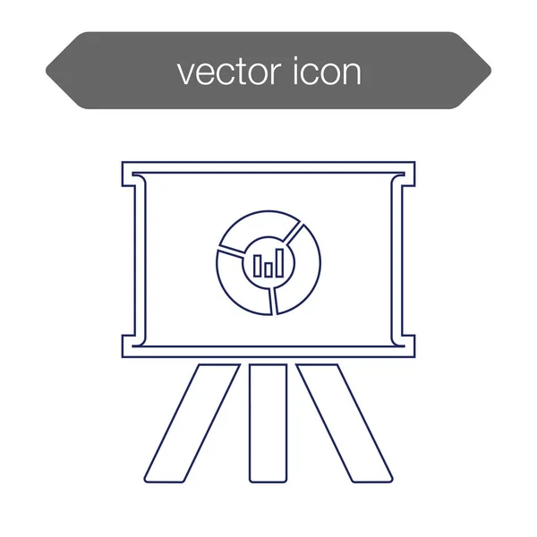 Icône de tableau de présentation — Image vectorielle