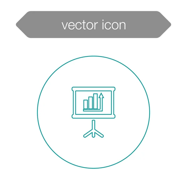 Diagram a bemutató board ikont — Stock Vector