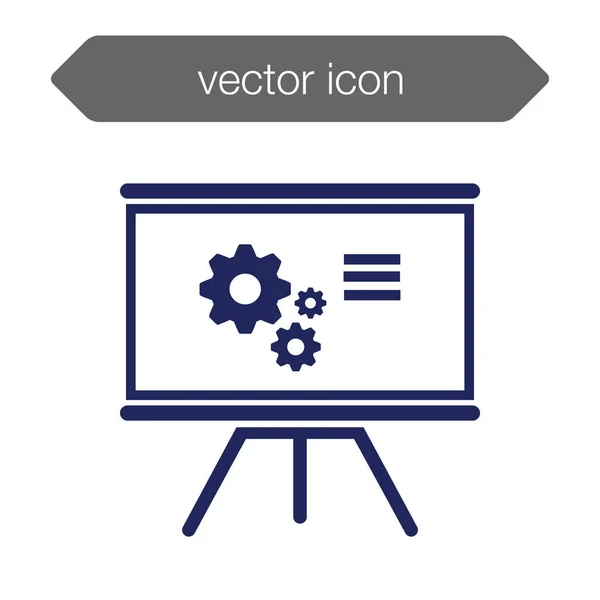 Ícone do quadro de apresentação. Gráfico — Vetor de Stock