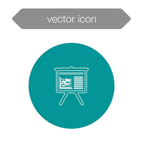 Sunum panosu simgesini grafik — Stok Vektör